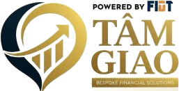 Logo Tâm Giao — Powered by FIDT · Bespoke Financial Solutions